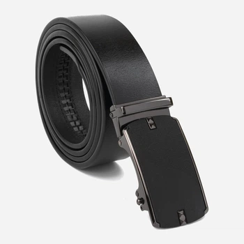 Ремень мужской из натуральной кожи Vintage leather-20319 115 см Черный