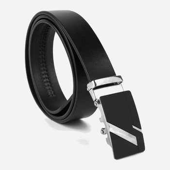 Ремень мужской из натуральной кожи Vintage leather-20329 115 см Черный
