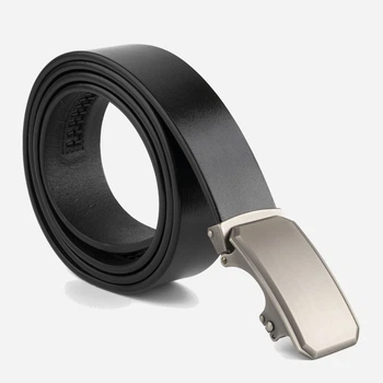 Ремінь чоловічий з натуральної шкіри Vintage leather-20275 115 см Чорний