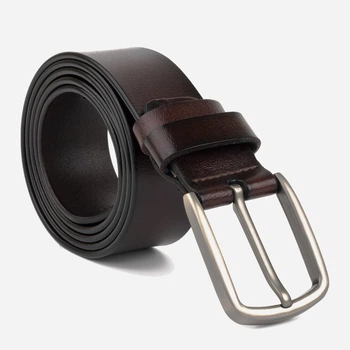 Ремінь чоловічий з натуральної шкіри Vintage leather-20315 115 см Коричневий