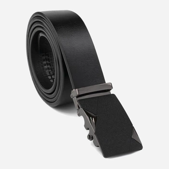 Ремінь чоловічий з натуральної шкіри Vintage leather-20321 115 см Чорний