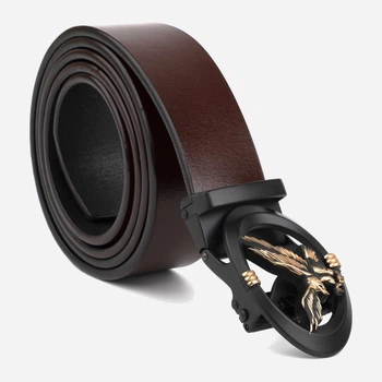 Ремінь чоловічий з натуральної шкіри Vintage leather-20298 115 см Коричневий
