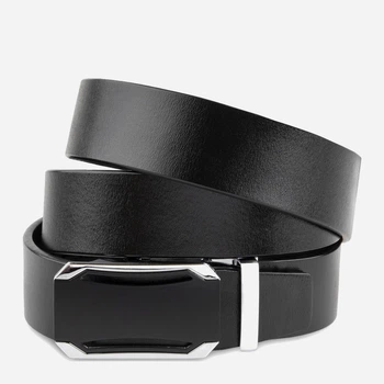 Ремінь чоловічий з натуральної шкіри Vintage leather-20255 115 см Чорний