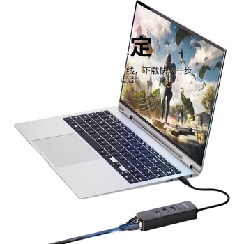 Док-станция Lenovo Type-C, адаптер Ethernet USB-C на RJ45, преобразователь сетевого интерфейса для ноутбуков, USB-концентратор