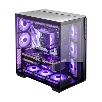 Вентилятор Aigo Starry Moon Black Regular Leaf Single ARGB Light Effect, 5V 3-Pin Synchronized Lighting, Magnetic Building Block Case Fan 12CM PWM Intelligent Temperature Control/No Cable Splice.
