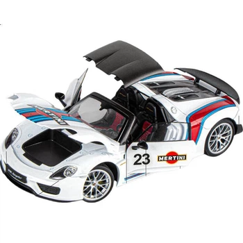 Модель автомобиля Heimanba Porsche 918 Spyder в масштабе 1:18, литая под давлением, игрушка для детской коллекции и демонстрации.