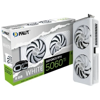 Відеокарта GeForce RTX 5060 Ti, Palit, OC (White), 8Gb GDDR7 (NE7506TU19P1-GB2062M)