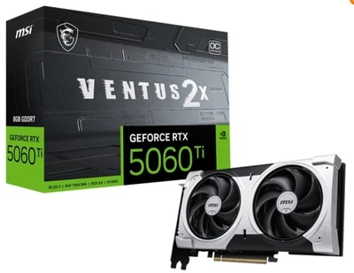 Видеокарта GeForce RTX 5060 Ti, MSI, VENTUS 2X OC PLUS, 8Gb GDDR7 (G506T-8V2CP)