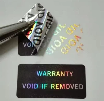 Наклейка-пломба гарантийная голографическая «Warranty Void If Removed» 20х10 мм