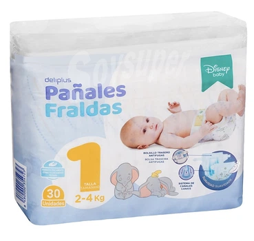 Підгузки DELIPLUS DISNEY - 1 розмір (30шт)