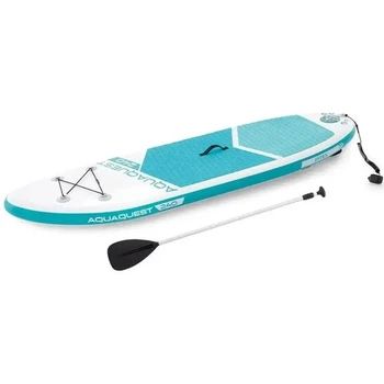 Надувная доска для серфинга SUP-борд Aqua Quest 240 Intex 68241 (244x76x13 см, до 120 кг) с веслом, лишем, ручным насосом и сумкой