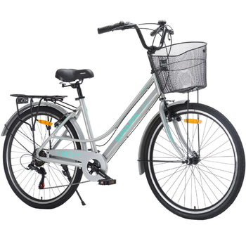 Велосипед SPARK CITY BELLE 26`` ал17`` жв v-brake с корзиной серый