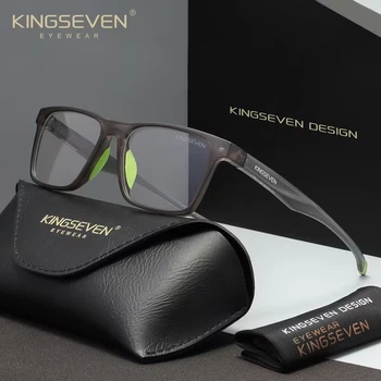 Окуляри комп'ютерні Blue Blocker 45% для чоловіків і жінок KINGSEVEN 780 Transparent Gray Green