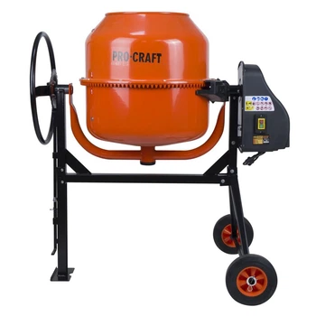 Бетонозмішувач Procraft PCM180, 800 Вт, 180 л, чавунний вінець, 29 об/хв, ремінна передача