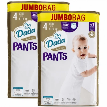 Підгузки-трусики Dada Pants Розмір 4 (8-15 кг) 156 шт набір 2 упаковки по 78 шт