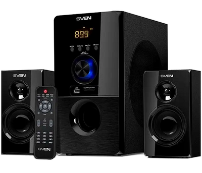 Акустическая система Bluetooth 55 Вт 2.1 для дома 3 динамика Sven черный