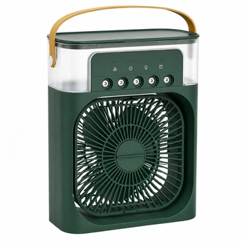 Портативный вентилятор, кондиционер с водяным охлаждением Air Cooler Fan 4 в 1 (580 AC) Зелёный
