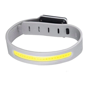 Светодиодный LED браслет безопасности YD2307-COB, белый, красный, влагозащита, Li-Ion аккумулятор., ЗУ Type-C