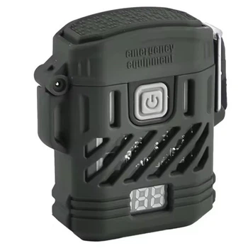 Фонарь зажигалка брелок D53, 2LED, индикация заряда, влагозащита, ЗУ Type-C