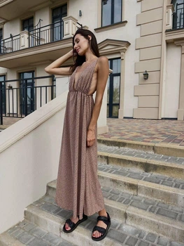 Жіноча сукня комбінація кавова 42-46 с824.1566