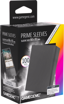 Набір чохлів для карт Gamegenic Prime  Sleeves 66 x 91 мм 100 шт Black (4251715419373)