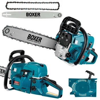 Цепная бензопила 8000 об/мин 5.9 кВт с двумя шинами и цепями Boxer BX-102