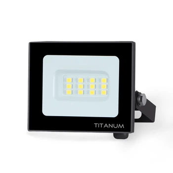 Прожектор LED 10W TITANUM на поворотном кронштейне IP65 6500K черный TLF106