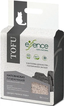 Наповнювач для котячого туалету Essence з тофу з вугіллям 6 л