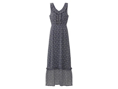 Платье длинное з подкладкой для женщины Esmara LIDL 372350 44(L) темно-синий