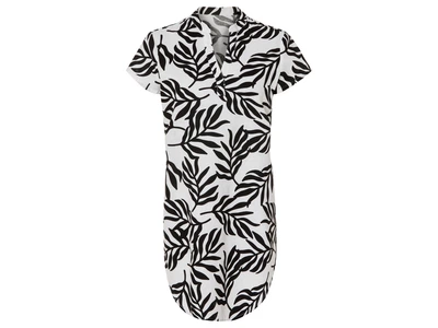 Платье из смеси льна и хлопка для женщины Esmara LIDL 471005 44(L) черный, белый