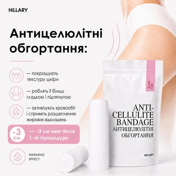 Антицелюлітні ензимні обгортання Hillary Anti-cellulite Bandage Zymo Cell HI-01-786