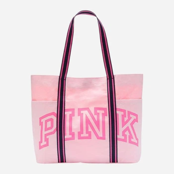 Сумка шоппер жіноча тканинна Victoria's Secret 556156270 Рожева (1160046297)
