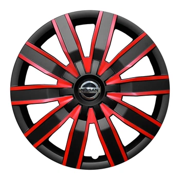 Колпаки Jawoplast Volare Duo Black-Red R14 Nissan (Комплект 4 шт.)