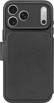 Etui z klapką Decoded Leather Detachable Wallet do Apple iPhone 17 Pro Max Black (D26IPO17PMDW5BK)