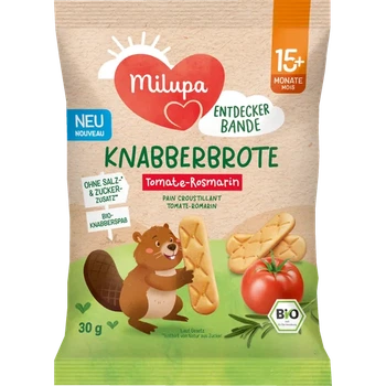 Milupa Хлебцы детские Томат-Розмарин органические с 15 месяцев 30 г