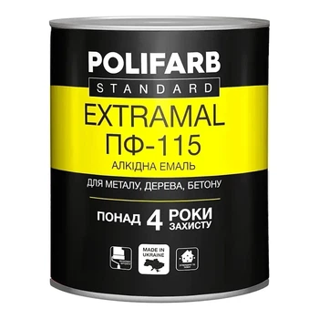 Емаль Polifarb ExtraMal ПФ-115 коричнево-шоколадна 2.8 кг Шоколадно-коричневий
