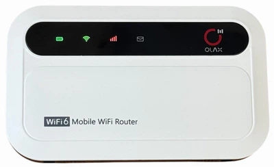 Мобільний роутер WiFi модем OLAX Олакс MF985 4G LTE WiFi 6 для SIM карти з акумулятором 3000 мА·год і 2 роз'ємами CRC9 для зовнішньої антени