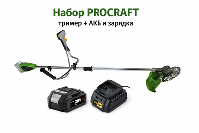 Тример акумуляторний PRO-CRAFT PTA-31 + (АКБ 4Аг Type-C та ЗП)