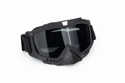Очки кроссовые для эндуро и ATV MT-016, мотоочки с тонированным стеклом, чёрные