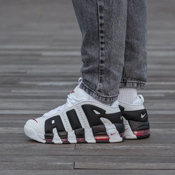 Кросівки чоловічі Air More Uptempo Low White Black Red 44 (2293-1312024)