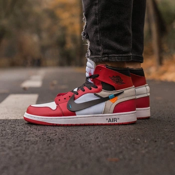 Кросівки чоловічі Air Jordan Retro 1 x Кросівки чоловічі Off White 44 (1263-646388)