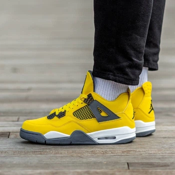 Кросівки чоловічі Air Jordan Retro 4 Lightning Tour Yellow 37 (1261-784592)