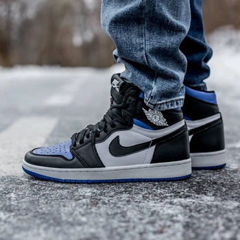 Кросівки чоловічі Air Jordan Retro 1 Black Blue 42 (983-1336186)