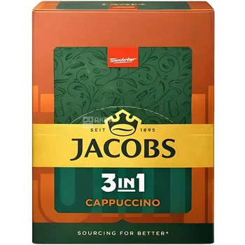 Напій кавовий Jacobs Cappuccino 3 в 1, 12.5 г х 24 шт