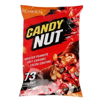 Цукерки Roshen Candy Nut м'яка карамель з арахісом 1 кг