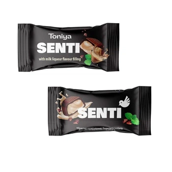 Цукерки SENTI з начинкою молочний лікер 1.5 кг ТМ TONIYA