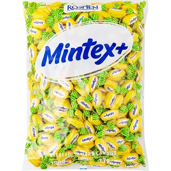 Карамель льодяникова Roshen Mintex+ Lemon зі смаком лимона та ментолу 1 кг