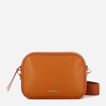 Сумка крос-боді через плече жіноча маленька Coccinelle Marina E1F52150160 W12 Коричнева (800070357694)
