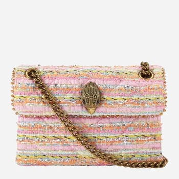 Сумка крос-боді через плече жіноча маленька Kurt Geiger Kensington 5379557609 Рожева (800070358688)