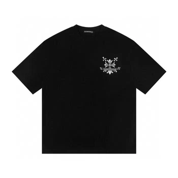 Чоловіча літня футболка Chrome Hearts з принтом 2XL чорна (MCF000072)
